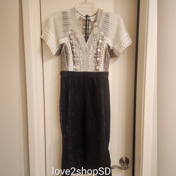 Anthropologie Byron Lars Beauty Mark Ruth Column Dress 2P NWT - Picture 6 of 7